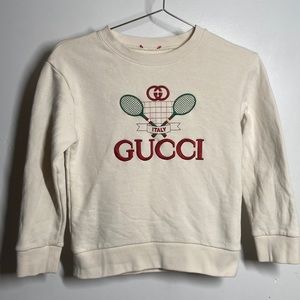 Gucci Childs Embroidered Tennis Sweatshirt
